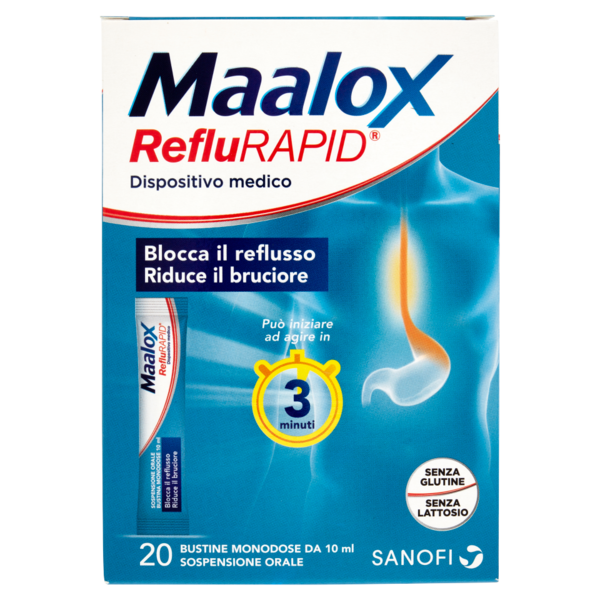 Maalox RefluRapid Bustine Monodose 20 x 10 ml