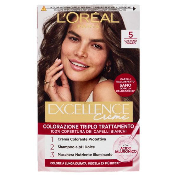 L'Oréal Paris Excellence Creme Colorazione Triplo Trattamento 5 Castano Chiaro