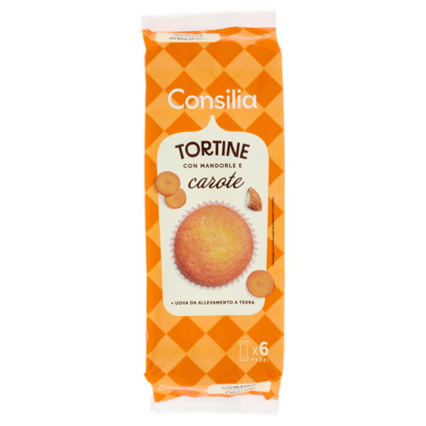 Consilia Tortine con Carote e Mandorle 6x38 g