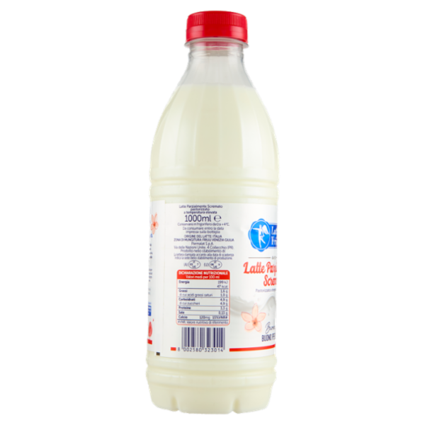 Latterie Friulane Latte Parzialmente Scremato Pastorizzato a temperatura elevata 1000 ml
