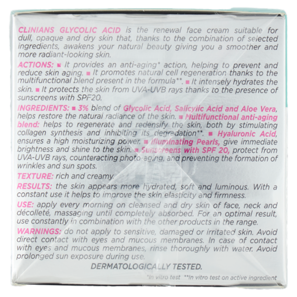 Clinians Acidoglicolico Trattamento Rinnovatore SPF 20 50 mL