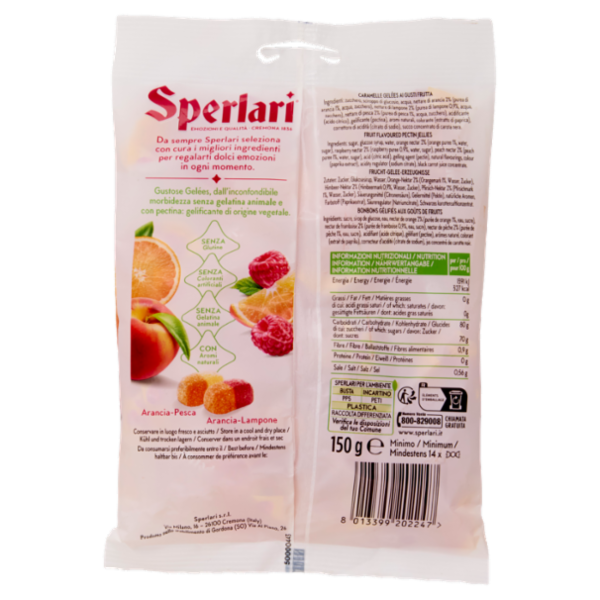 Sperlari Gran Gelées Duetto Arancia-Pesca, Arancia-Lampone 150 g