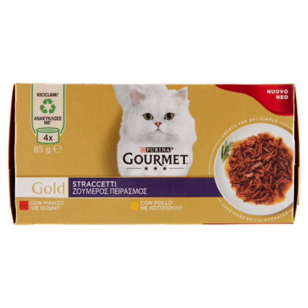 PURINA GOURMET Gold Straccetti Manzo / Pollo 4 x 85 g