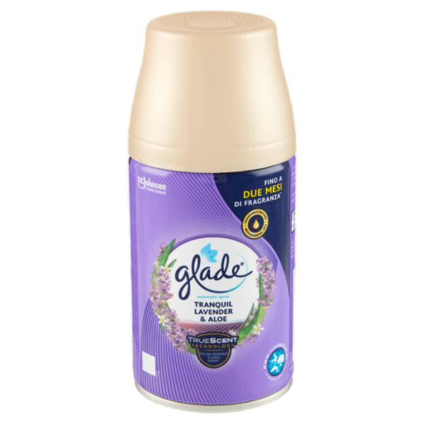 Glade Automatic Spray Ricarica, Profumatore per Ambienti, Fragranza Tranquil Lavender & Aloe 269ml