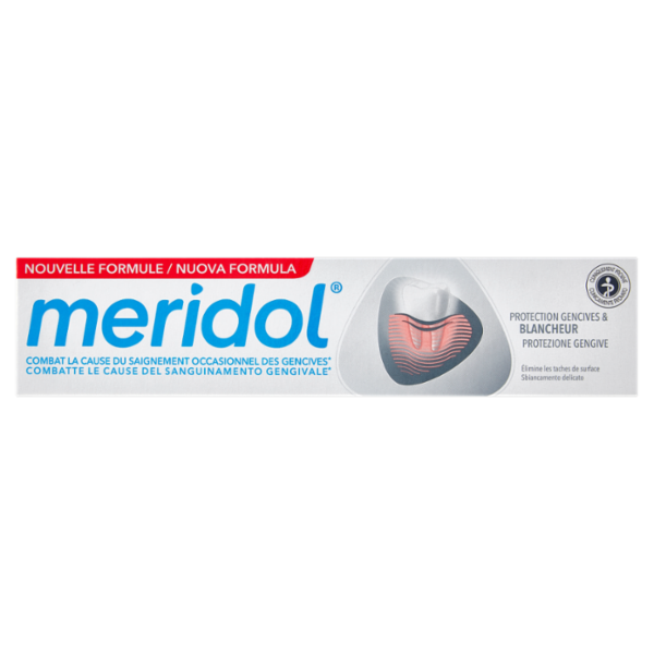 meridol dentifricio Protezione Gengive e Sbiancamento Delicato 75 ml