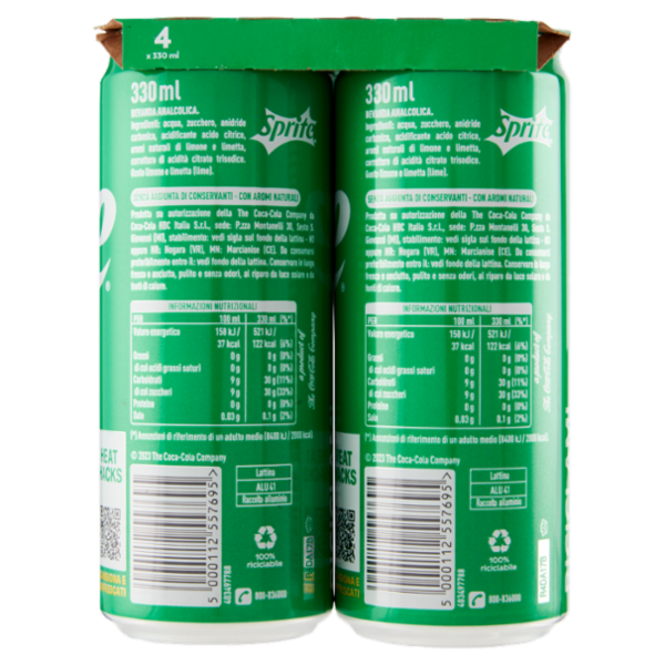 Sprite Sleek 4 x 33 cl