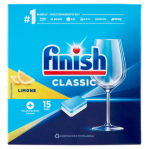Finish Classic Lemon Pastiglie Lavastoviglie 15 Lavaggi 240 g