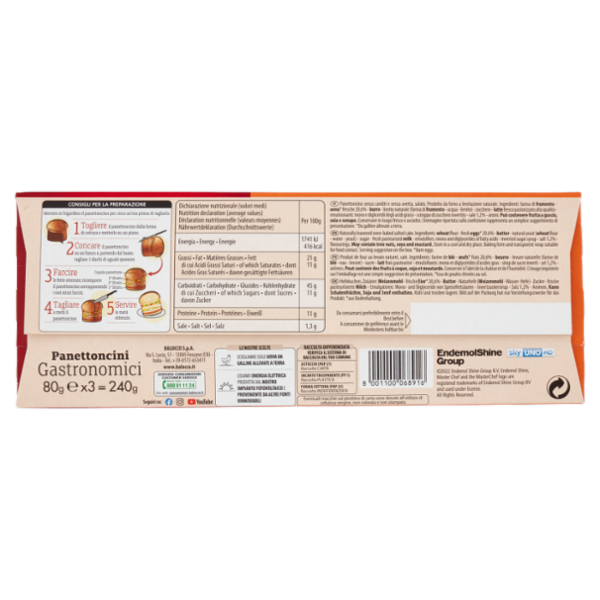 Balocco Panettoncini Gastronomici da Farcire Masterchef 3 x 80 g