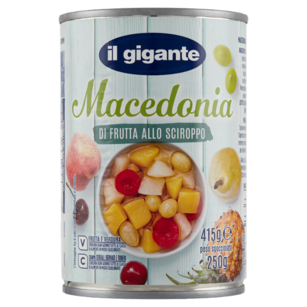 IL GIGANTE Macedonia di Frutta allo Sciroppo 415 g