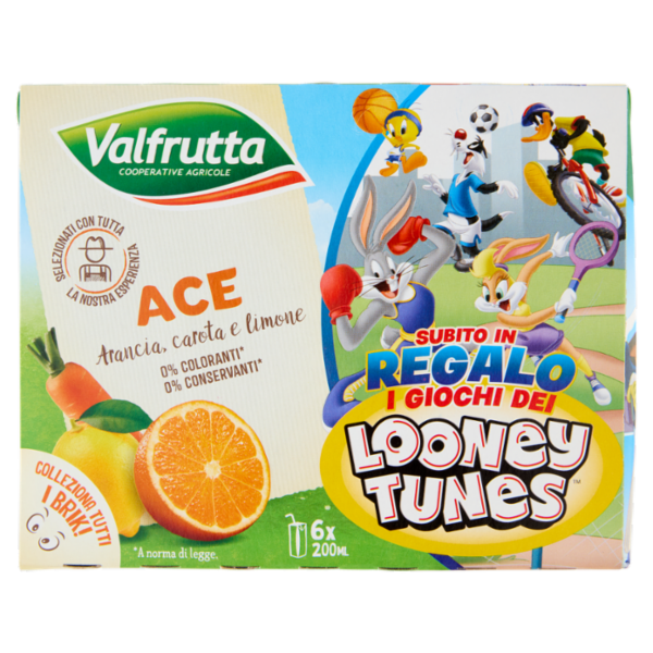 Valfrutta ACE Arancia, carota e limone 6 x 200 ml