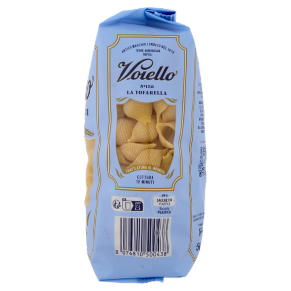 Voiello Pasta La Tofarella N°138 grano Aureo 100% italiano Trafilata bronzo 500g