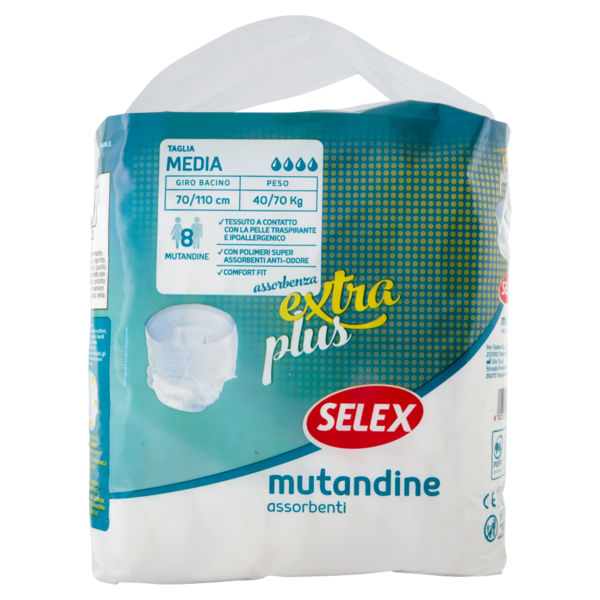 Selex Mutandine Assorbenti Pants Extra Plus Misura Medium 8 pezzi