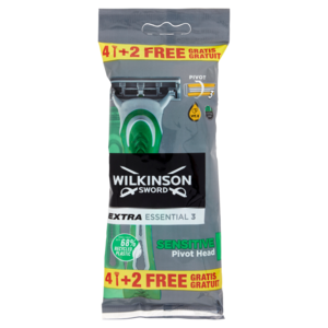 Wilkinson Sword Rasoio Usa&getta Extra Essential 3 Sensitive 4+2 Pz