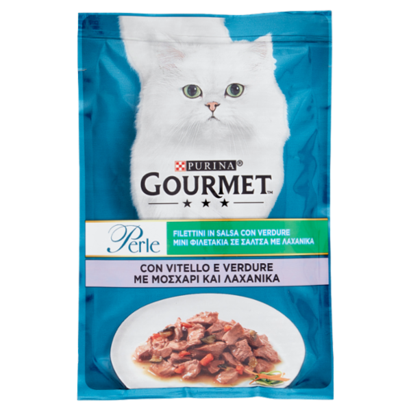 PURINA GOURMET Perle Filettini in Salsa con Verdure con Vitello e Verdure 85 g