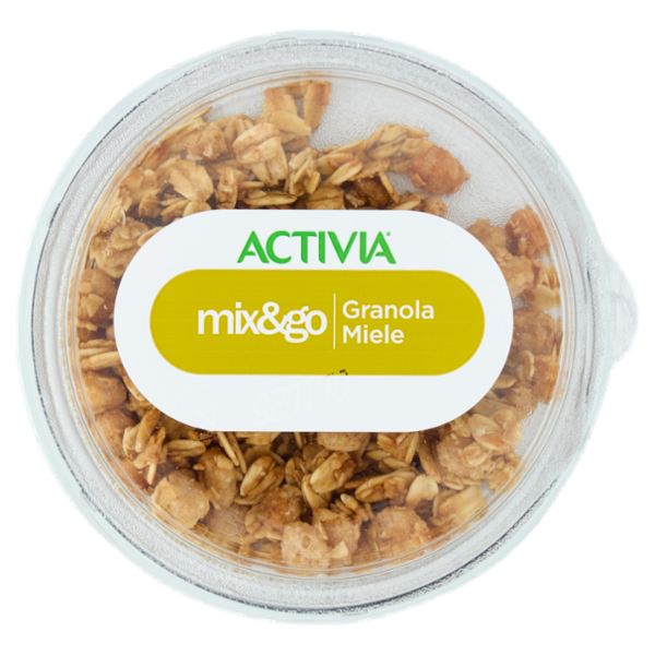 ACTIVIA Fibre Fibre Mix&Go con Probiotico Bifidus, Yogurt Bianco con Granola e Miele, 170g