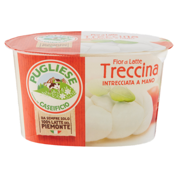 Caseificio Pugliese Fior di Latte Treccina Intrecciata a Mano 200 g