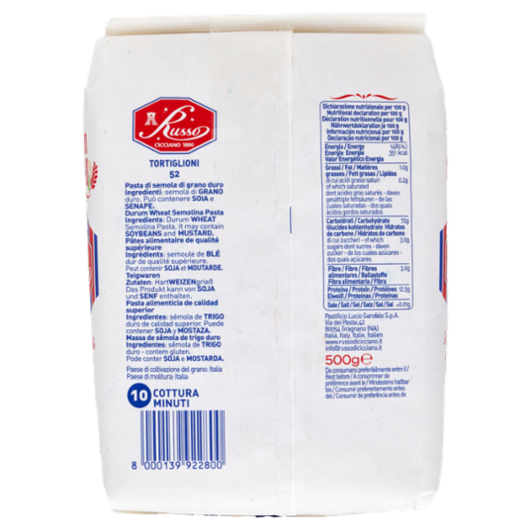 Russo Tortiglioni 52 500 g