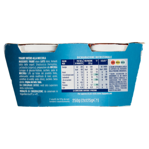 IL GIGANTE Yogurt Intero Nocciola 2 x 125 g