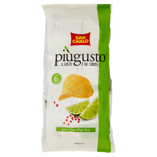 San Carlo piùgusto gusto Lime e Pepe Rosa 6 x 25 g