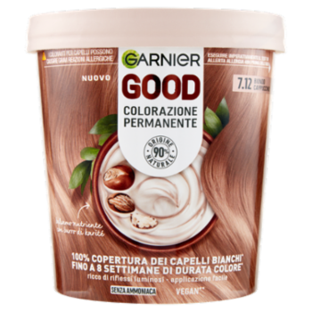 Garnier GOOD 7.12 Biondo Cappuccino, Colorazione Permanente Senza Ammoniaca, 90% Di Origine Naturale