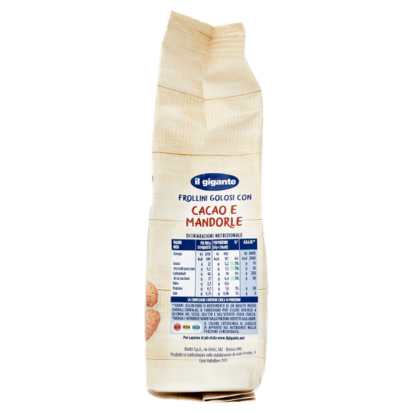 IL GIGANTE Frollini Golosi con Cacao e Mandorle 350 g