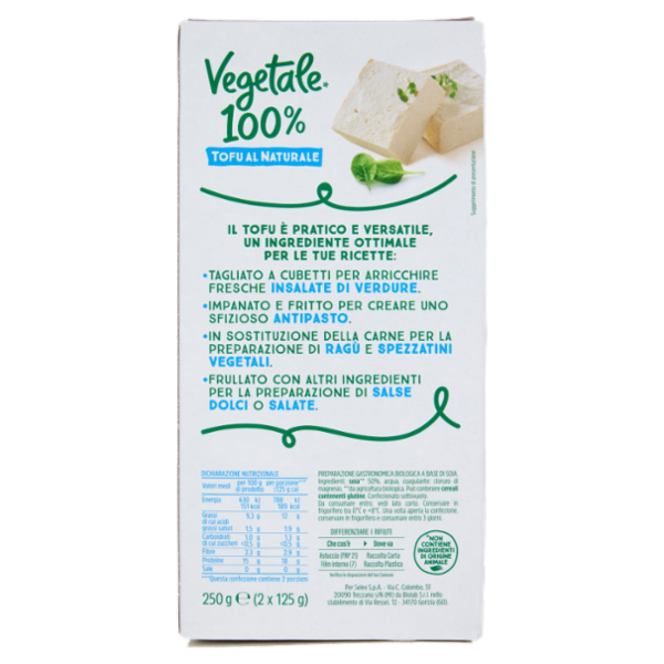 Vegetale 100% 2 Tofu al Naturale 250 g
