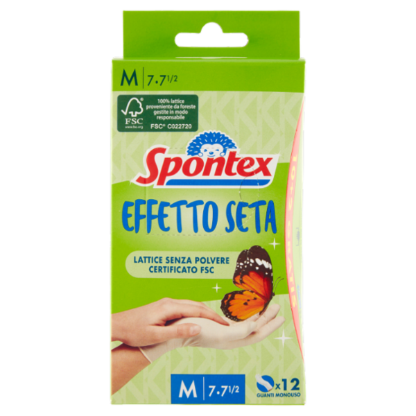 Spontex Guanti Usa&Getta Effetto Seta x12 tg M