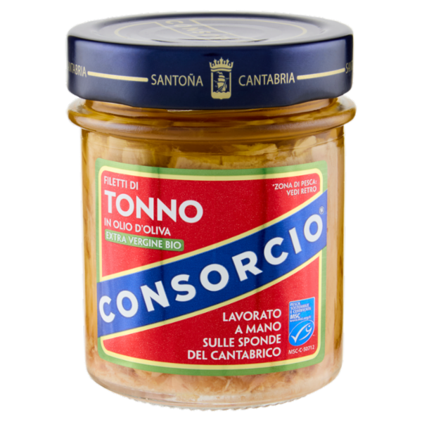 Consorcio Filetti di Tonno in Olio di Oliva Extra Vergine Bio 180 g