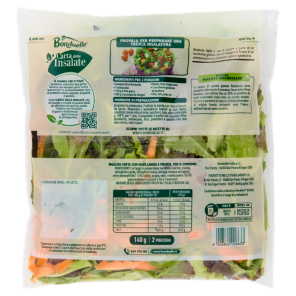 Bonduelle Carta delle Insalate Ricetta Olive 140 g