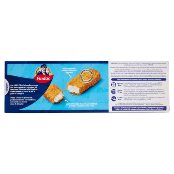 Capitan Findus 18 Bastoncini con 100% Filetti di Merluzzo 450 g
