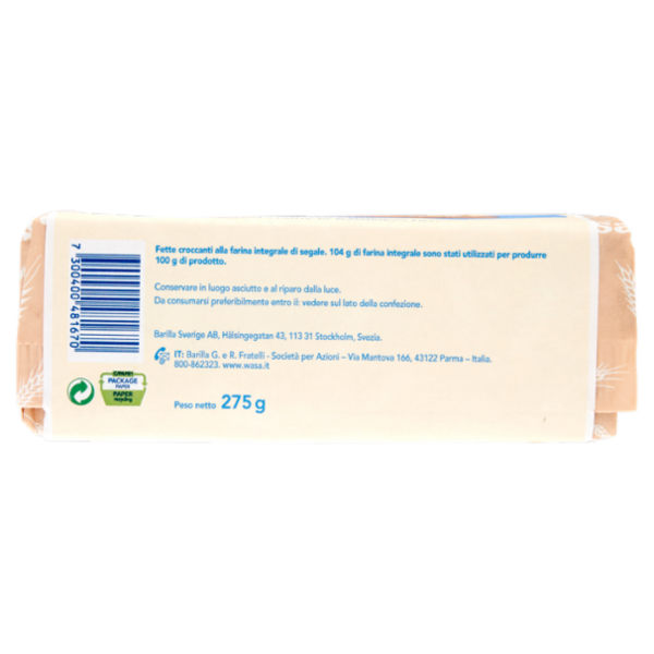 Wasa Fit Cracker con Farina Integrale di Sesamo 275g