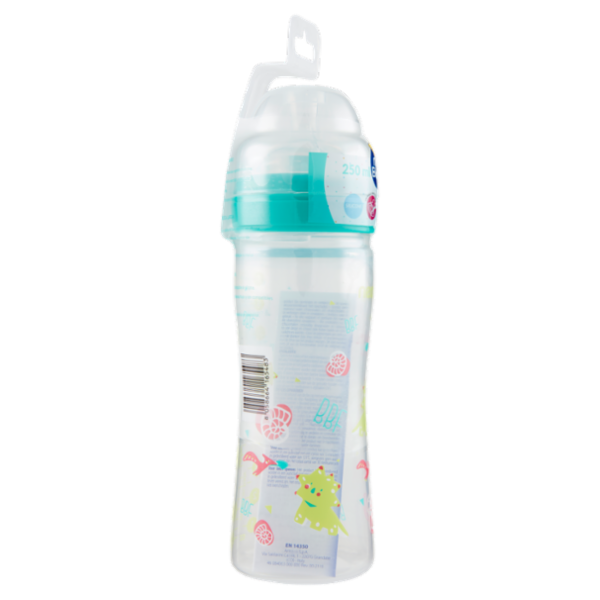neo Baby Biberon Plastica Collo Largo 250 ml 2m+ Dino Verde