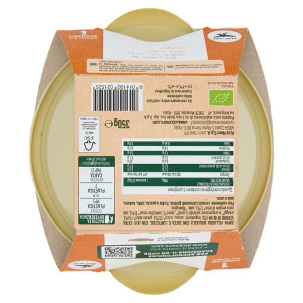 alce nero Vellutata con Zucca e Lenticchie 350 g