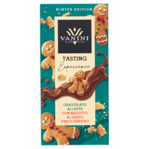 Vanini Tasting Experience Cioccolato Al Latte Con Biscotto Al Gusto Pan Di Zenzero 75 g