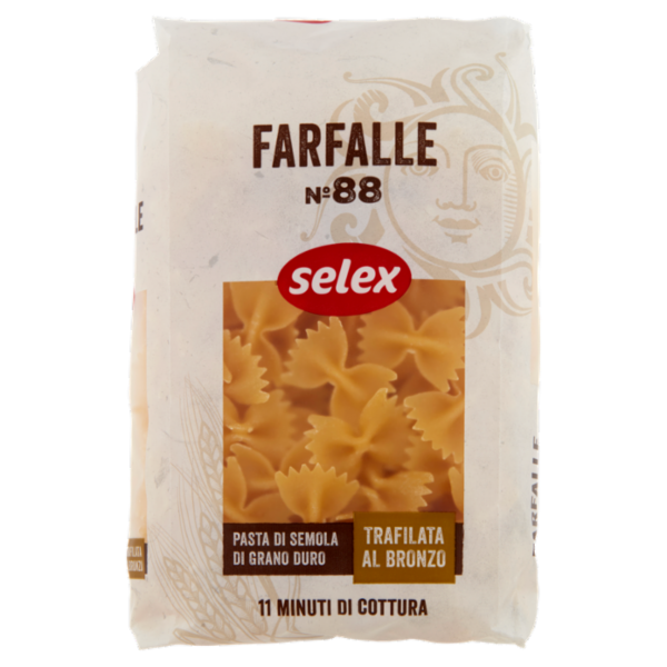 Selex Pasta di Semola Trafilata al Bronzo Farfalle 500 g