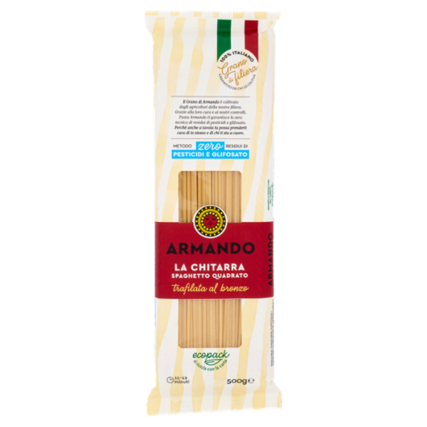 Armando Metodo zero Residui di Pesticidi e Glifosato la Chitarra Spaghetto Quadrato 500 g