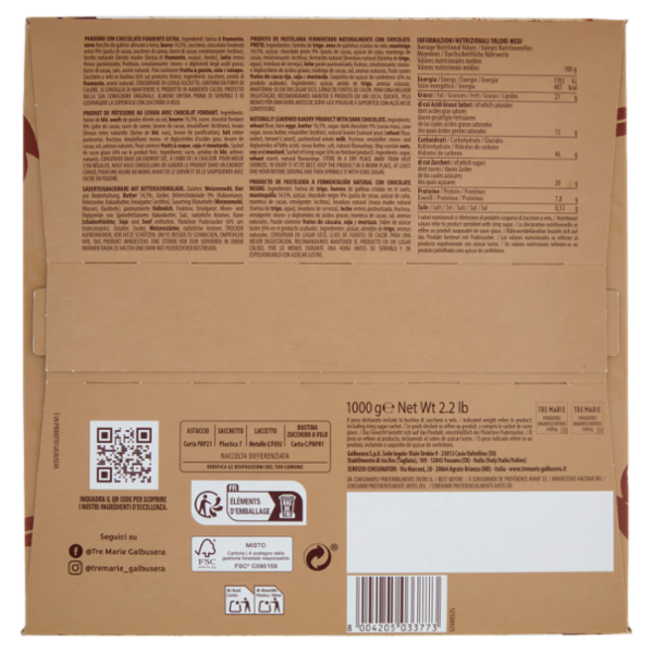 Tre Marie il Pandoro Magnifico Intenso 1000 g