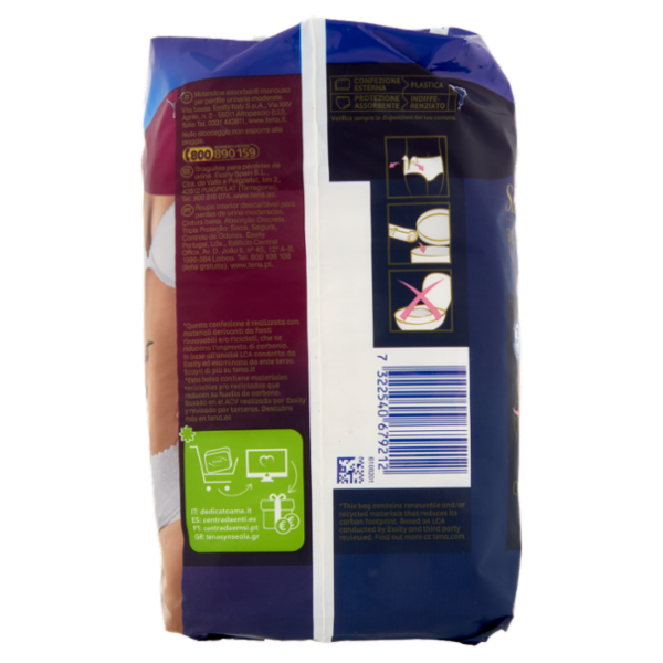 Tena Silhouette Vita Bassa Biancheria Intima Normal L Blanc 5 pz