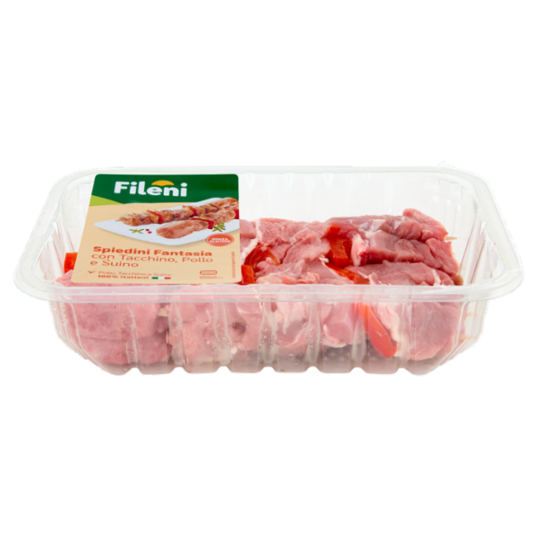 Fileni Spiedini Fantasia con Tacchino, Pollo e Suino 0,500 kg