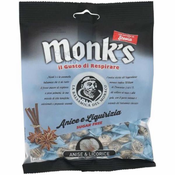 Monk Busta Caramelle Senza Zucchero Mini Anice & Liquirizia 50g