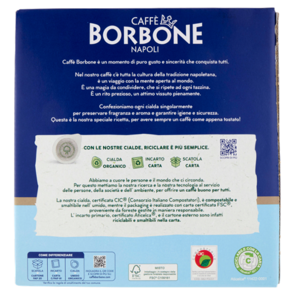Caffè Borbone Miscela Decisa Cialde Compostabili* 50 x 7,2 g