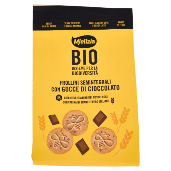 Mielizia Bio Frollini Semintegrali con Gocce di Cioccolato 250 g