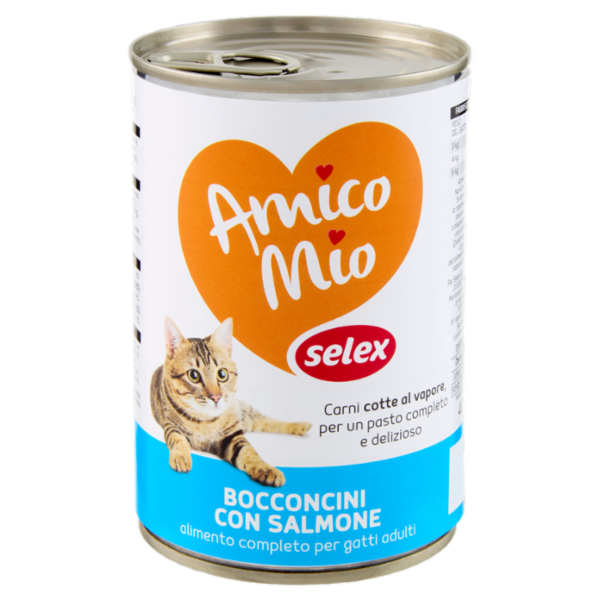Selex Amico Mio Bocconcini per Gatto con Salmone 405 g