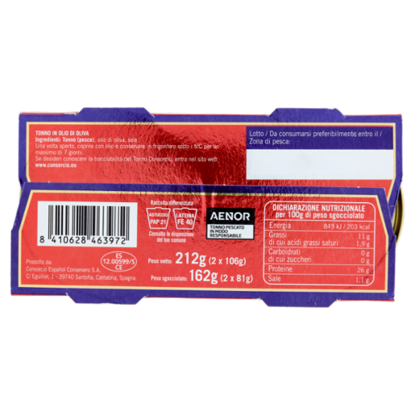 Consorcio Tonno in olio di oliva 2 x 106 g
