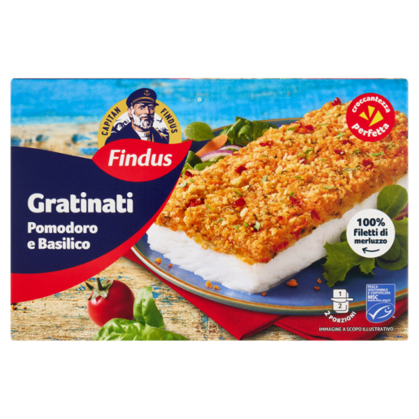 Capitan Findus I Gratinati Merluzzo con Pomodoro e Basilico 380 g