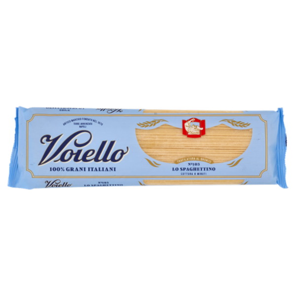 Voiello Pasta Lo Spaghettino N°103 Grano 100% Italiano Trafilata Bronzo 500g