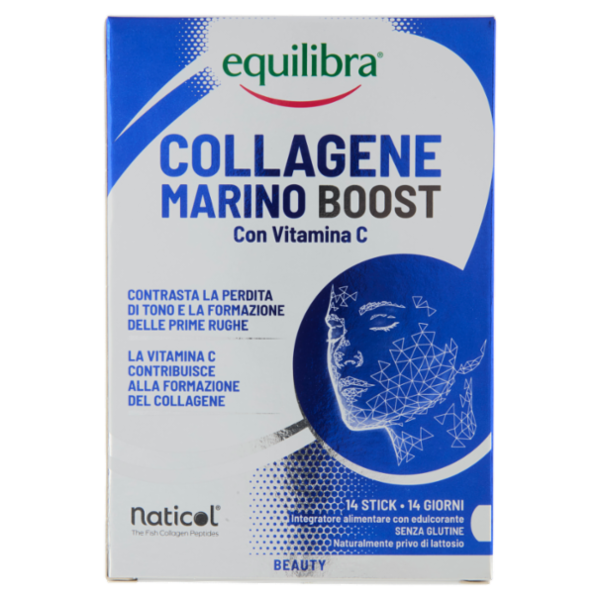 equilibra Collagene Marino Boost con Vitamina C 14 Stick monodose 140 g