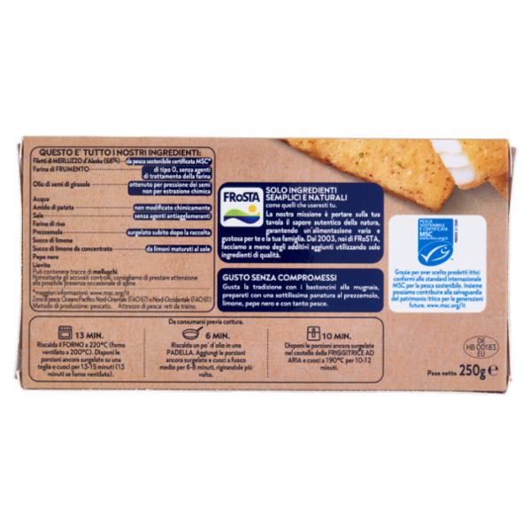 FRoSTA 10 Bastoncini in Panatura alla Mugnaia 250 g