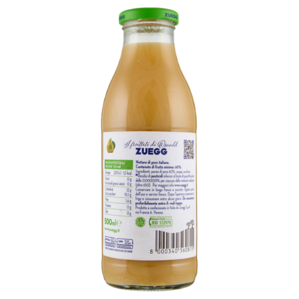 Zuegg I frutteti di Oswald Zuegg Zero Residui* Nettare Pere Italiane 500 ml