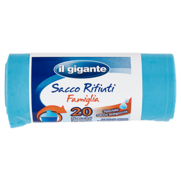 IL GIGANTE Sacco Rifiuti Famiglia Formato 50x60cm 20 pz